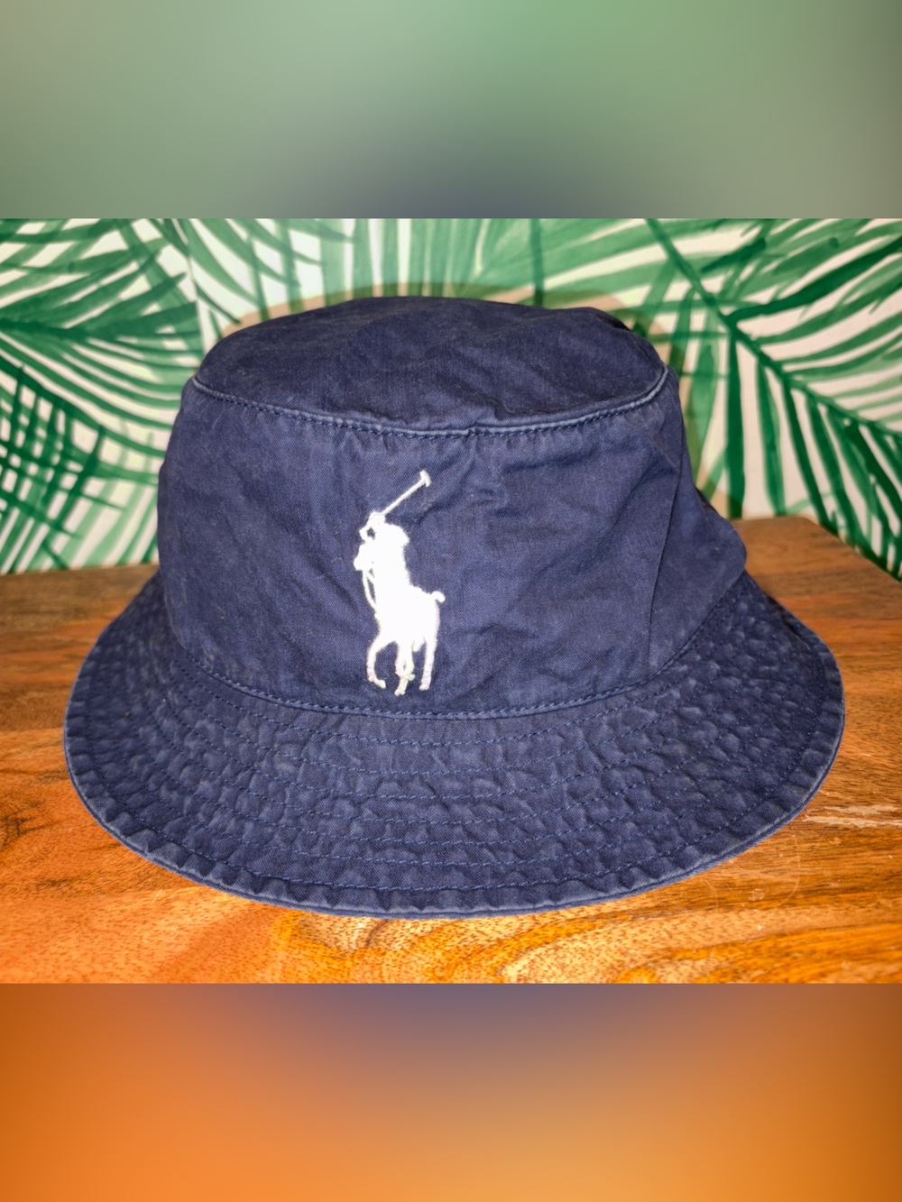 Polo Ralph Lauren Navy Cotton Bucket Hat S/M